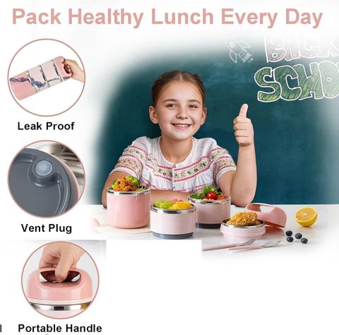 TeDeMeI Insulated 4-Container Stainless Steel Lunch Box 1430 ml - Image 5