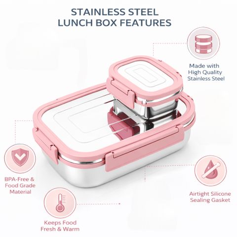 Culinary Crafts Stainless Steel Tiffin for Kids, 1100 ml - Image 5