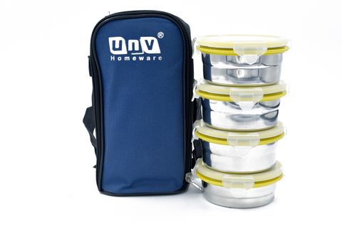 UnV Stark-4 Lock and Lock Tiffin 4 Containers Stainless Steel Lunch - Image 7