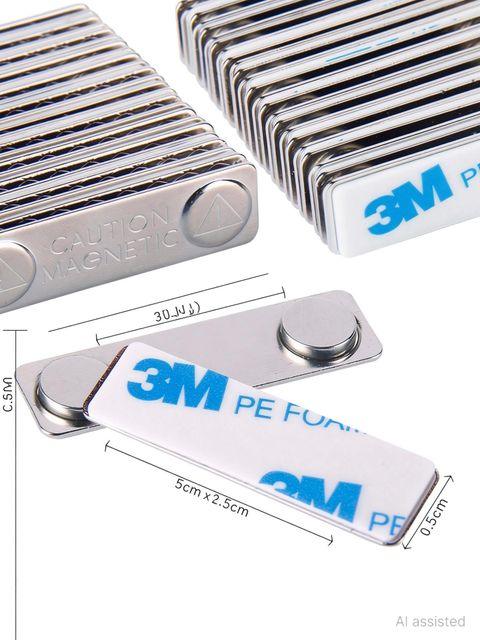 ART IFACT 10-Pack Magnetic Stainless Steel ID Badge Holder, Silver - Image 6