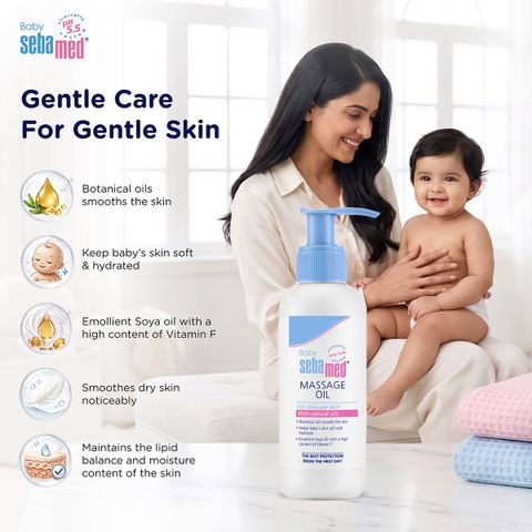 Sebamed Baby Massage Oil| With Soya Oil|Non- greasy|Ideal for newborn (150 ml) - Image 5