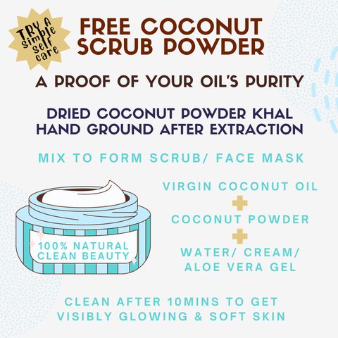 COCO CRUSH Cold pressed Coconut Oil for Hair, Face, & Skin, Pure & Natural Carrier Oil Hair Oil (200 ml) - Image 7