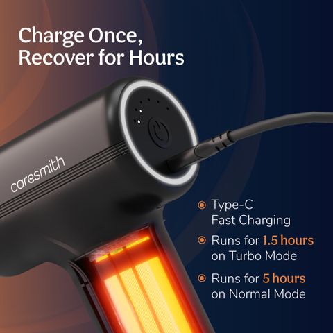 caresmith FCS0104 Charge Massage Gun for Pain Relief (Black) - Image 6