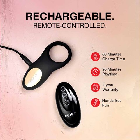 SKORE Buzzz Personal Vibrator Massager (Black, 8 Modes) - Image 8