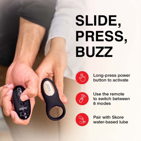 SKORE Buzzz Personal Vibrator Massager (Black, 8 Modes) - Image 7