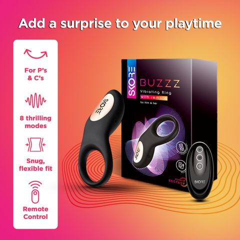 SKORE Buzzz Personal Massager with Strawberry Lube (Pack of 2) - Image 5