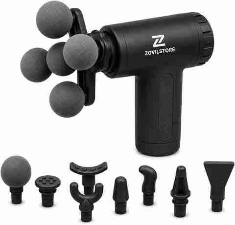 Zovilstore Electric Deep Tissue Percussion Massage Gun Handheld Muscle Massager with 8 Heads for Back Neck Shoulder & Leg Relief Portable Rechargeable Massager (Multicolor) - Image 3