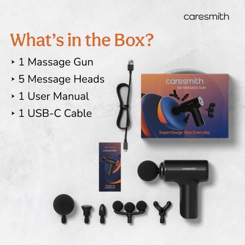 caresmith FCS0104 Charge Massage Gun for Pain Relief (Black) - Image 7