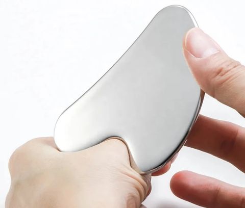 WOMS Stainless Steel Gua Sha Massage Tool (Silver) - Image 4