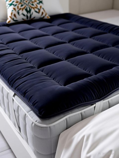 Texlux 2 inch (5.08 cm) King Size Microfibre Breathable, Stretchable, Waterproof Mattress Topper (198 cm x 182 cm, Blue) - Image 7