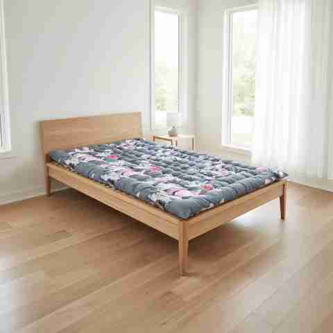 Tanwar handloom SOFT COTTON MATTRESS GADDA ( LxW-72x36 inches )Single Cotton Mattress (Floral Grey) - Image 3