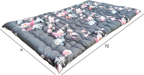 Tanwar handloom SOFT COTTON MATTRESS GADDA ( LxW-72x36 inches )Single Cotton Mattress (Floral Grey) - Image 4