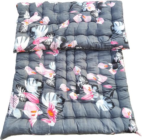 Tanwar handloom SOFT COTTON MATTRESS GADDA ( LxW-72x36 inches )Single Cotton Mattress (Floral Grey) - Image 6