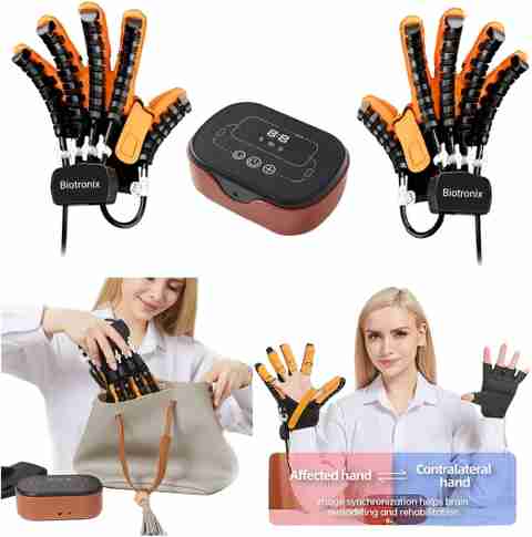 Biotronix Hand Rehabilitation Therapy Machine for Right+Left for Stroke Recovery XL Size Medical Reacher & Grabber (Length 25 cm) - Image 2