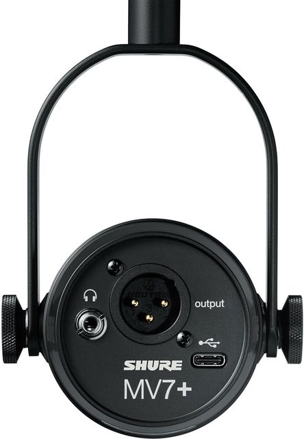 Shure MV7+ Podcast Microphone. Enhanced Audio, LED Touch Panel