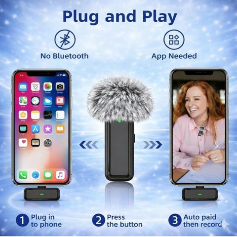 Hectic Wireless mike for mobile, Mic for youtube microphone wireless noise calcellation à¤®à¤¾à¤à¤à¥à¤°à¥à¤«à¤¼à¥à¤¨ - Image 7