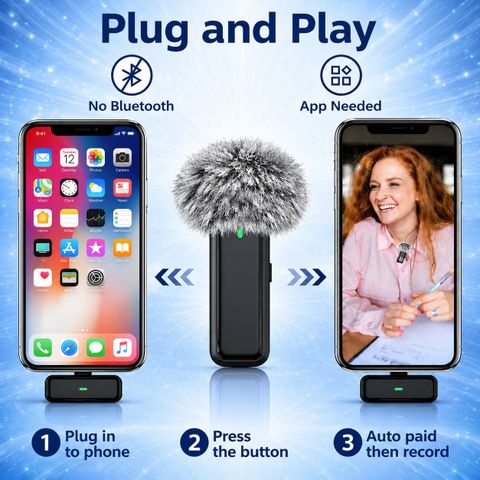 Monrix K6 Wireless Microphone for YouTube & iPhone - Image 8