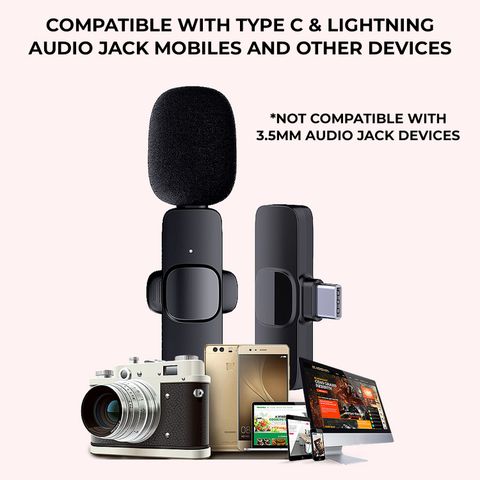 MOBIZAC à¤®à¥à¤¬à¤¿à¤à¤¼à¥à¤ Mobile Lapel Mic for Youtube Video Recording Podcast ASMR Interviews Conference à¤µà¥à¤²à¥à¤à¤¿à¤à¤ à¤®à¤¾à¤à¤à¥à¤°à¥à¤«à¥à¤¨à¥à¤¸ (à¤à¤¾à¤²à¤¾) - Image 6