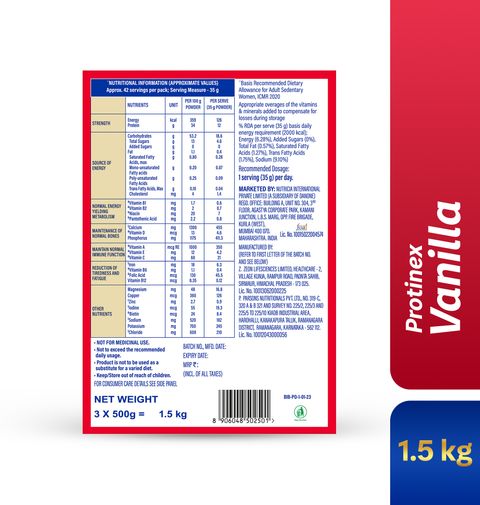 Protinex Creamy Vanilla Flavor,With 25 Vital Nutrients To Support Strength (1.5 kg) - Image 4