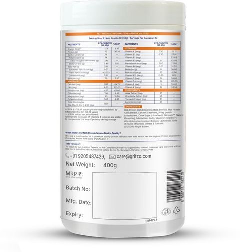 Gritzo SuperMilk Growth+ Girls 10-12y, 12g Protein, Creamy Vanilla - Image 5
