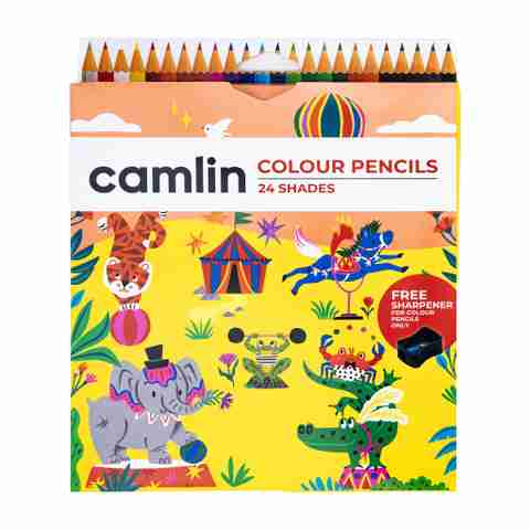 Camlin Full Size Hexagonal Color Pencils, 25 Pack - Image 2