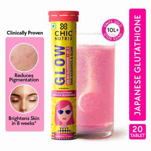 chick nutrix glutathione Chicnutrix Glow - 500mg Japanese & Vit. C for Glowing & Radiance Skin Price in India - Buy Chicnutrix Glow B12 Injections Med Spa