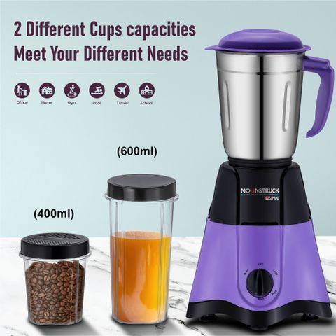Moonstruck Lavex 5 Jar Mixer Grinder 750W Purple - Image 7