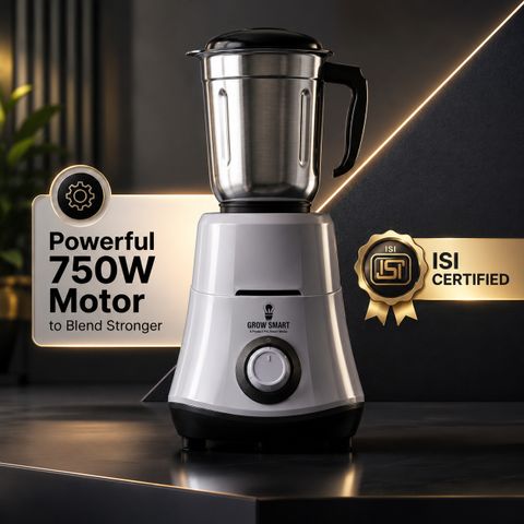 Growsmart HydroGrind 750W Mixer Grinder, 4 Jars, Grey - Image 6