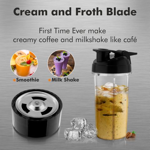 cookwell Bullet 600 W Juicer Mixer Grinder (Push + Knob | 5 Jars | Black Flower) - Image 6