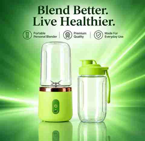 GemsofRJ Gems00101 100W Mixer Blender, 2 Jars, Green - Image 3