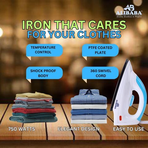 Alibaba Starlet Super Combo 750W Dry Iron & 550W Mixer Grinder - Image 6