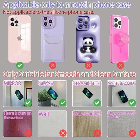 Clickcase Double Sided Suction Phone Grip For All iphones/Android Smart Phone's Mobile Holder - Image 8