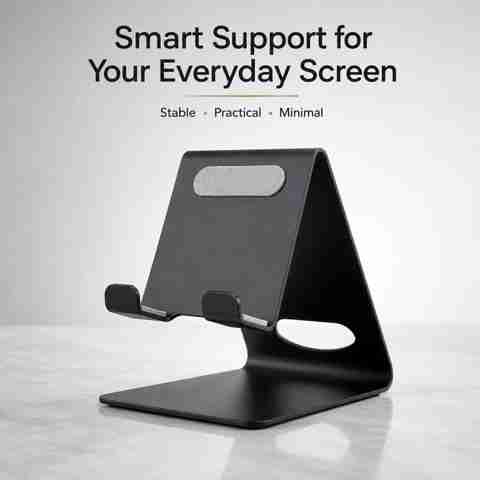 Mmfashion Table Mobile Holder Black (Pack of 1) Mobile Holder - Image 5