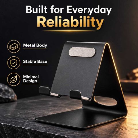 Mmfashion Table Mobile Holder Black (Pack of 1) Mobile Holder - Image 6