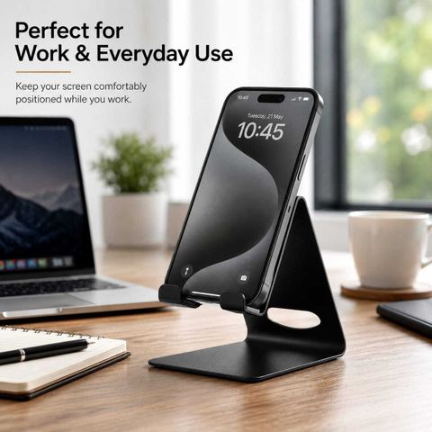 Mmfashion Table Mobile Holder Black (Pack of 1) Mobile Holder - Image 7