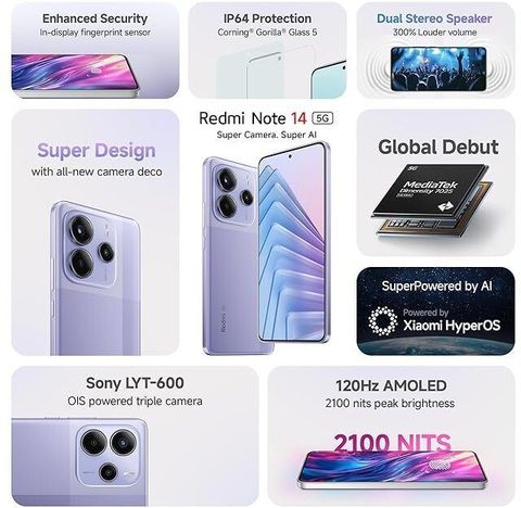 REDMI Note 14 5G (Phantom Purple, 256 GB) (8 GB RAM) - Image 6