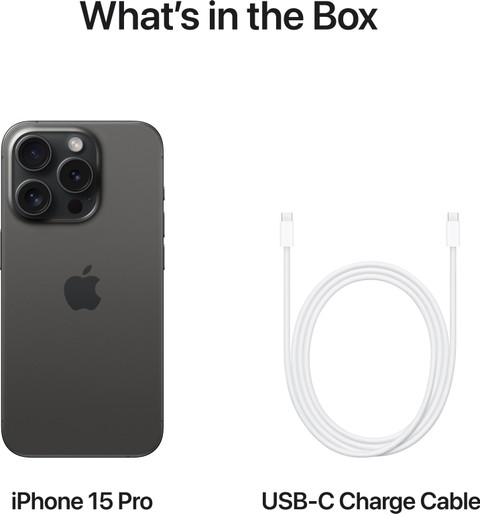 Apple iPhone 15 Pro (Black Titanium, 128 GB)