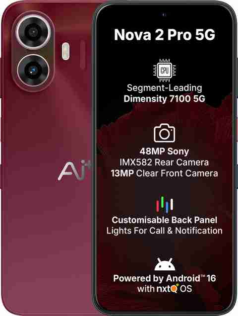 Ai+ Nova 2 Pro 5G (Red, 128 GB) (8 GB RAM) - Image 3