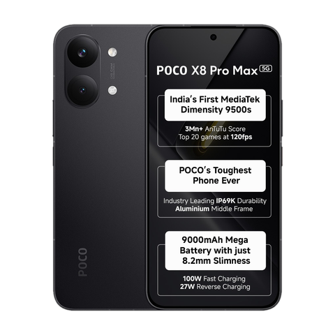 未開封品 POCO X8 Pro ブラック 12GB/512GB オマケあり POCO X8 Pro Max (512 GB Storage, 12 GB RAM) Online at Best Price