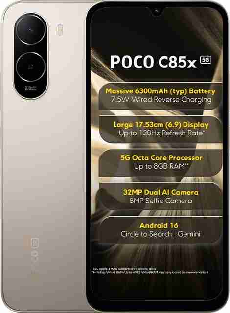 POCO सà¥85स (सनसà¥à¤ à¤à¥à¤²à¥à¤¡, 128 GB) (4 GB RAM) - Image 5
