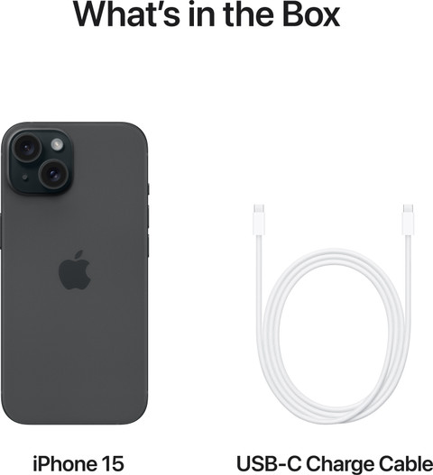 Apple iPhone 15 (Black, 128 GB)