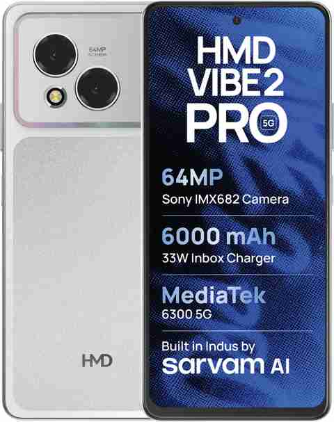 HMD Vibe2Pro 5G with Sarvam AI (Silver Mist, 128 GB) (8 GB RAM) - Image 2