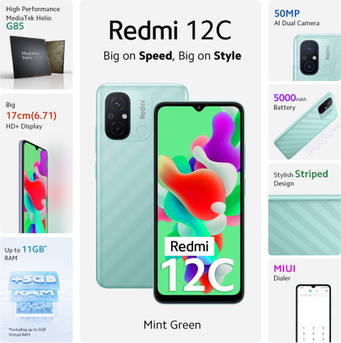 REDMI 12C (64 GB Storage, 4 GB RAM) Online at Best Price On