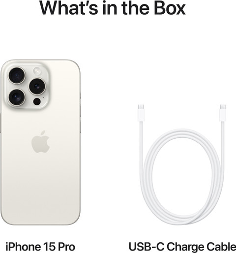 Apple iPhone 15 Pro (White Titanium, 128 GB)