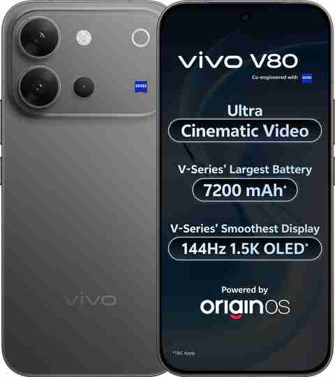 vivo V80 (Stellar Black, 256 GB) (8 GB RAM) - Image 2