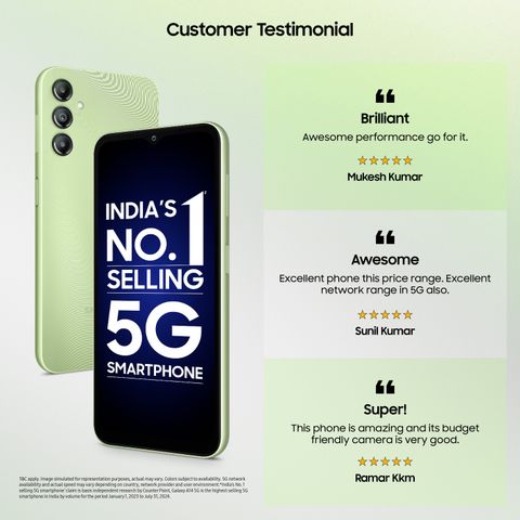 Samsung Galaxy A14 5G (Light Green, 128 GB) (4 GB RAM) - Image 8