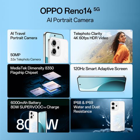 OPPO Reno14 5G (Pearl White, 256 GB) (8 GB RAM) - Image 7