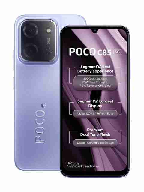 POCO C85 5G 128GB 4GB RAM Mystic Purple - Image 5
