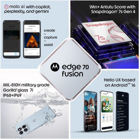 Motorola Edge 70 Fusion 5G (Pantone Country Air, 256GB, 12GB RAM) - Image 8