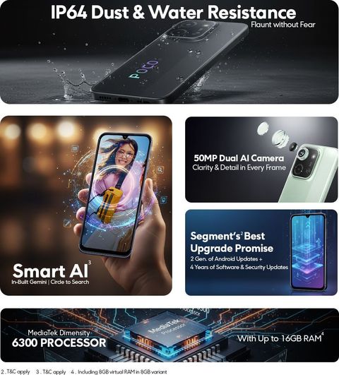 POCO C85 5G (128 GB Storage, 6 GB RAM) Online at Best Price On